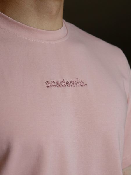 Футболка Academia, 2XL, Пудровий рожевий, Унісекс